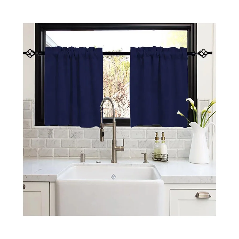 Brief Curtain Coffee Room Small Kitchen Bathroom Thermal Insulated Blackout Living Room Curtains