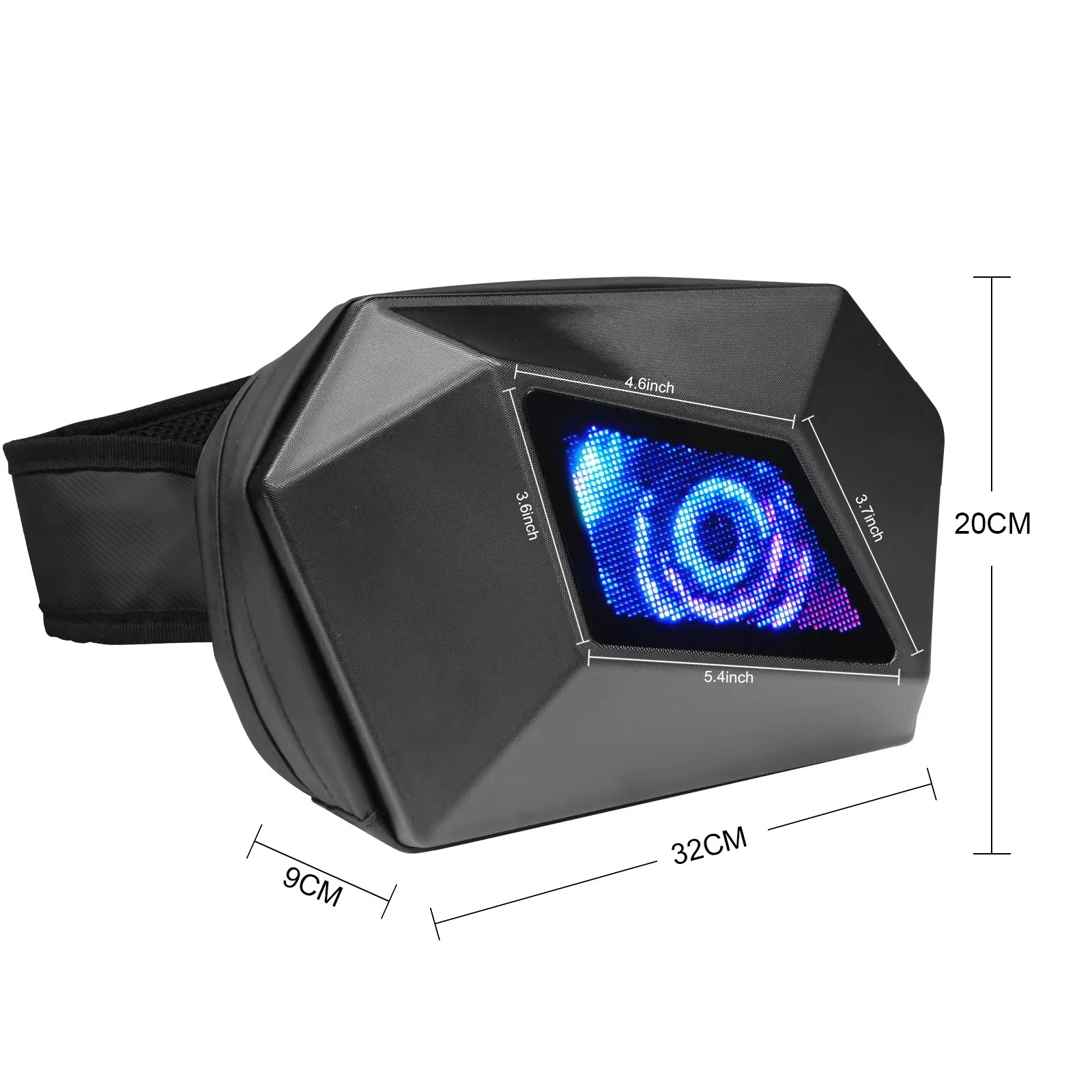 CRELANDER Knight LED Waterproof Sling Backpack DIY Fashion Motorcycle Crossbody Bag For Men And Women