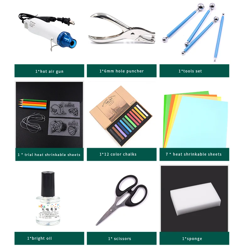 Soft ceramic 220v/110v/230V 300W HEAT TOOL DIY Starter Kit with Clay tools heat gun