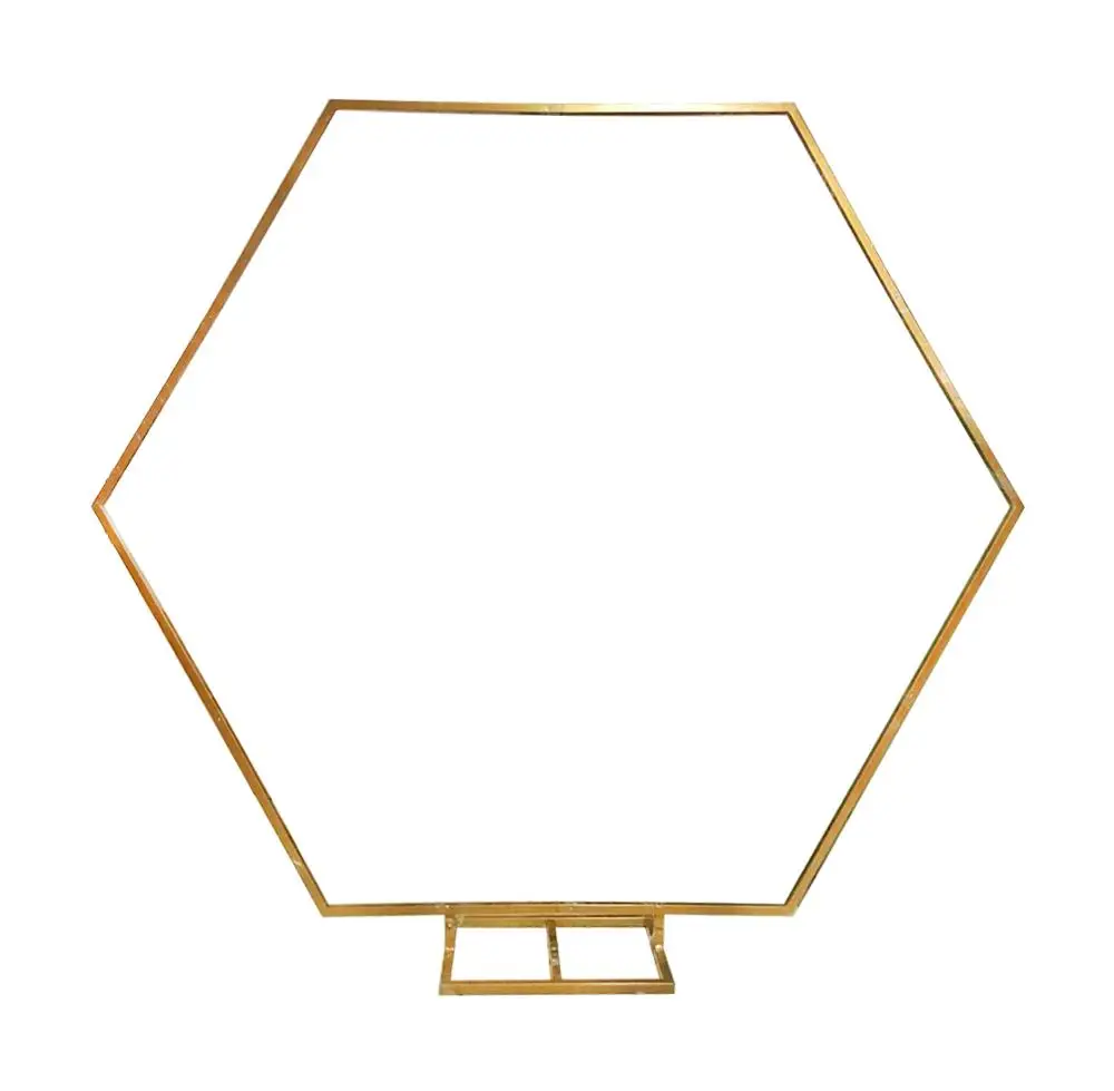 Golden Metal Wedding Arches Garden Home Gate Arch Design Balloon Flower Arch Stand  for sale