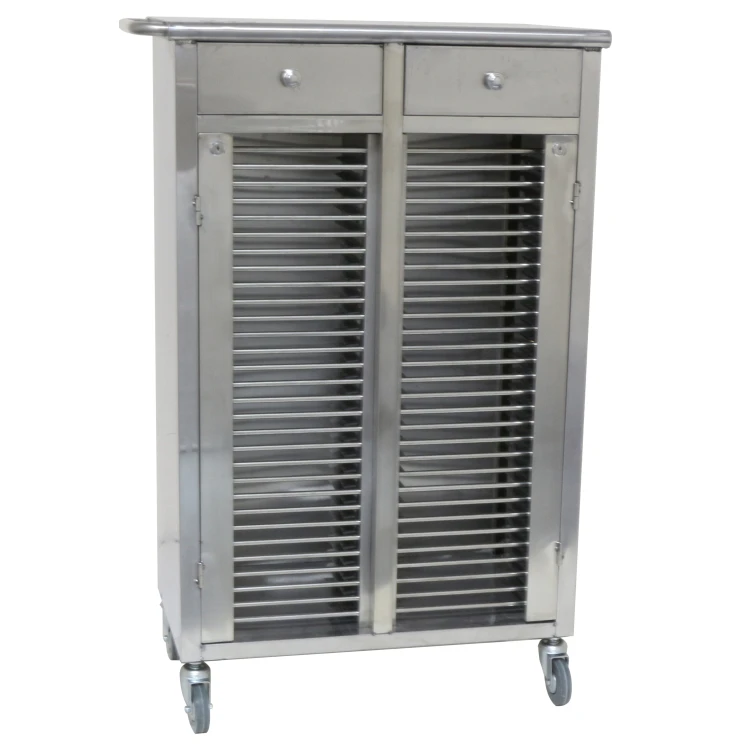 Stainless steel hospital cabinet medical cabinet Hospital Furniture Patient Record File Trolley medical recorder cabinet