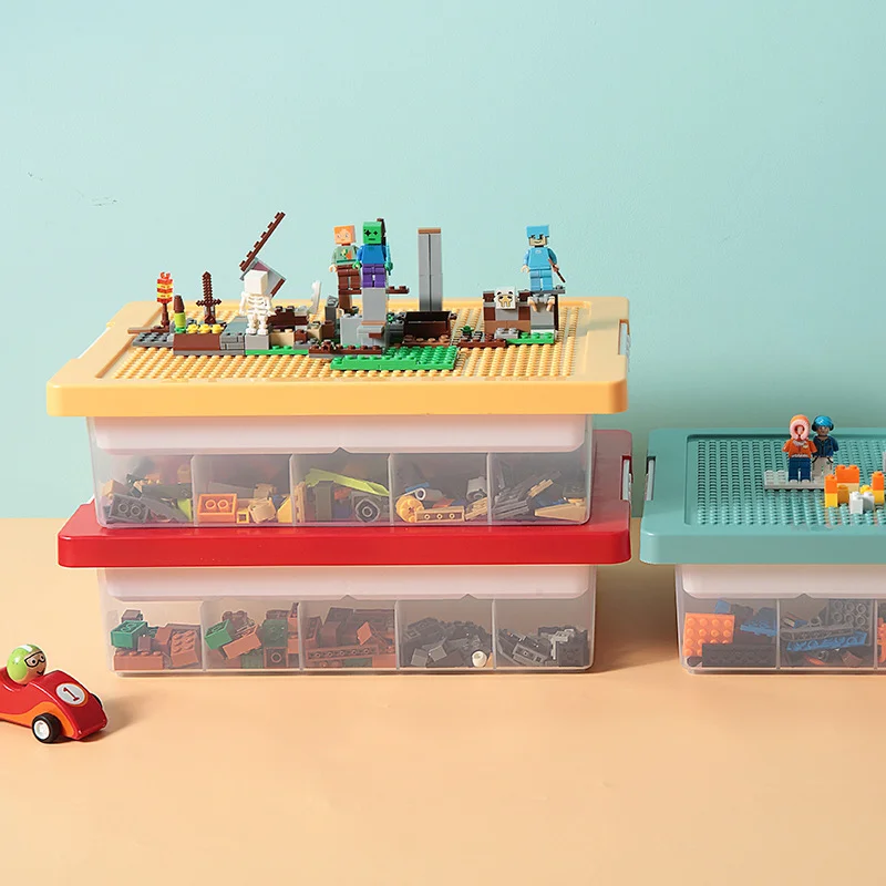 Kids Toy Organizer Eco-friendly Multifunction Children Plastic Storage Box for Arts Crafts Fuse Beads Toys