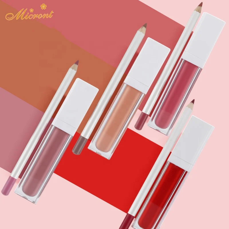 
 Набор губной помады и подводки OEM, матовая помада, фирменная торговая марка  