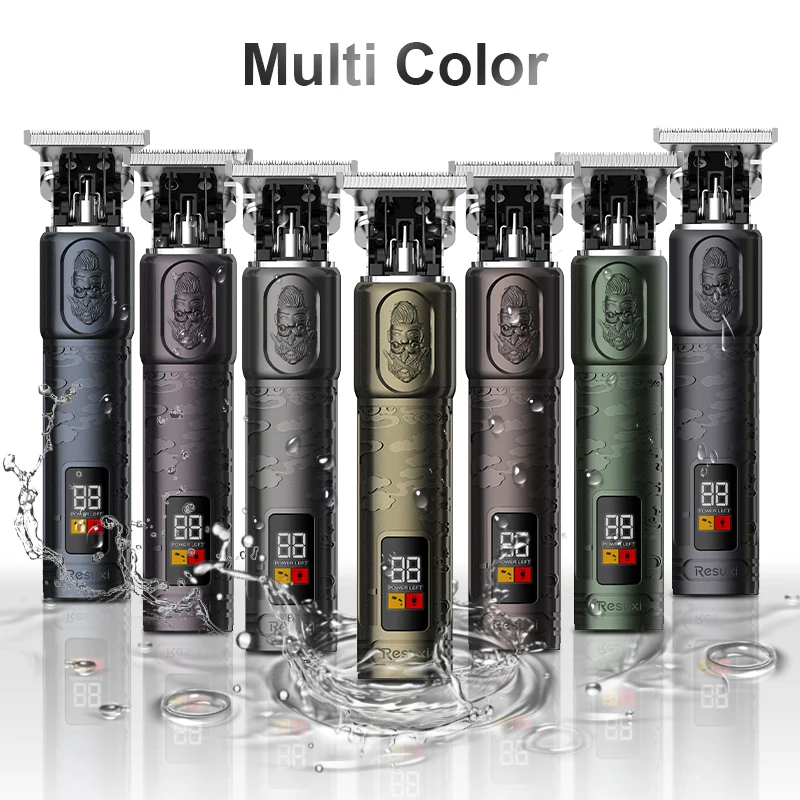 Professional Rechargeable barber machine Hair Trimmer Hair cut machine Cordless T9 custom waterproof Hair Clipper for men