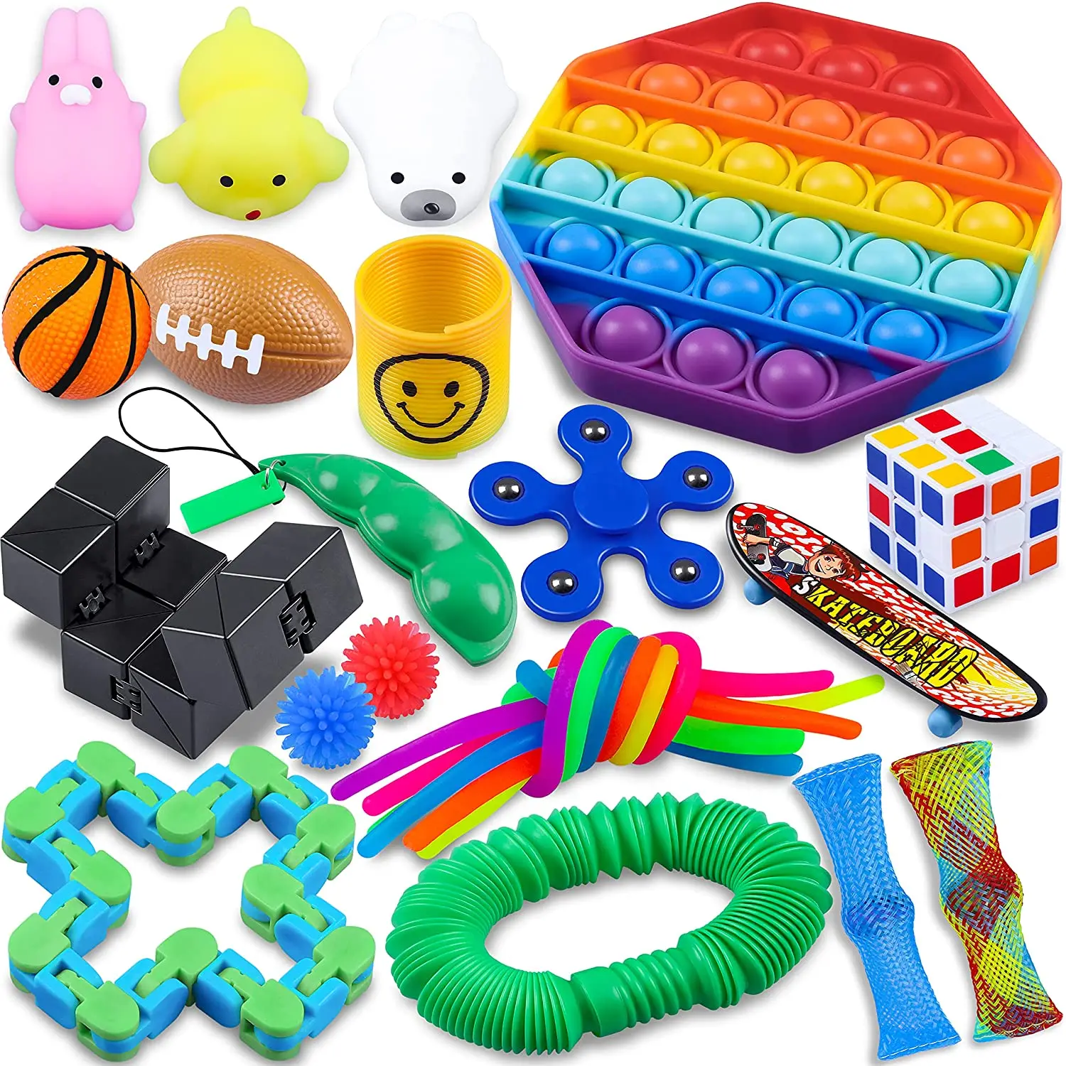 Непоседа пакеты сенсорные игрушки набор СДВГ, игрушки для KidsToys для уменьшения стресса и тревожности детей взрослые игрушки Fidget набор