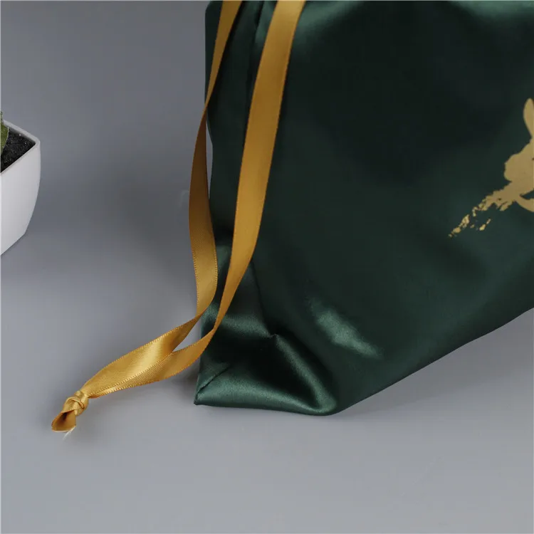 Luxurious European Style Satin Silk Jewelry Drawstring Pouch Bag Satin Makeup Packaging Bag