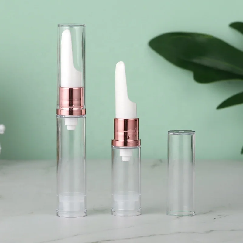 10ml straight round transparent syringe vacuum bottle plastic bottle cosmetic packaging custom