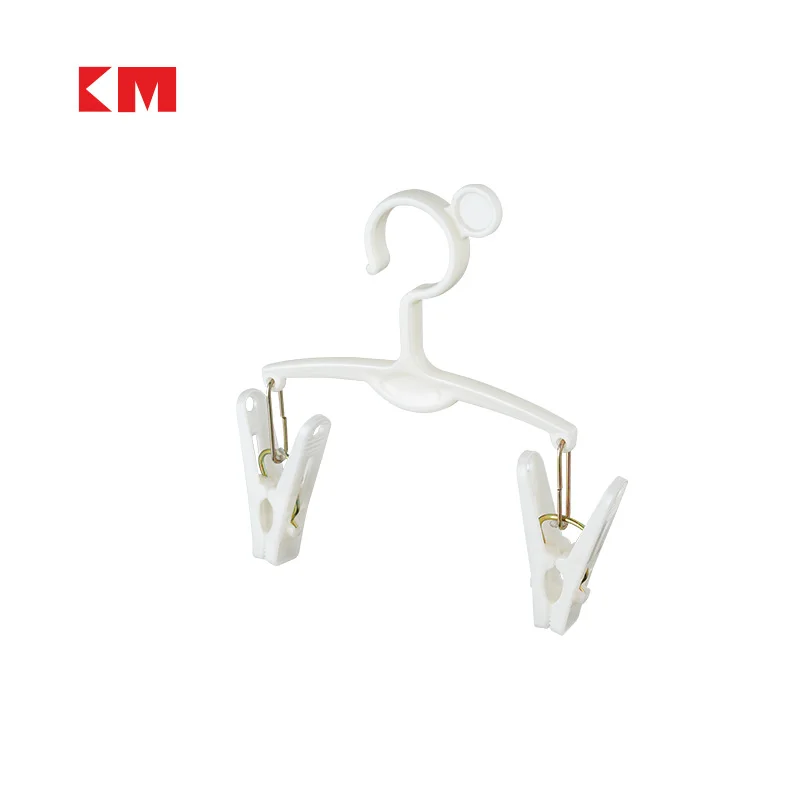 KM1041 Double-ended clothes rack with clip Small sock clip clothespin Mini baby clothes clothespin