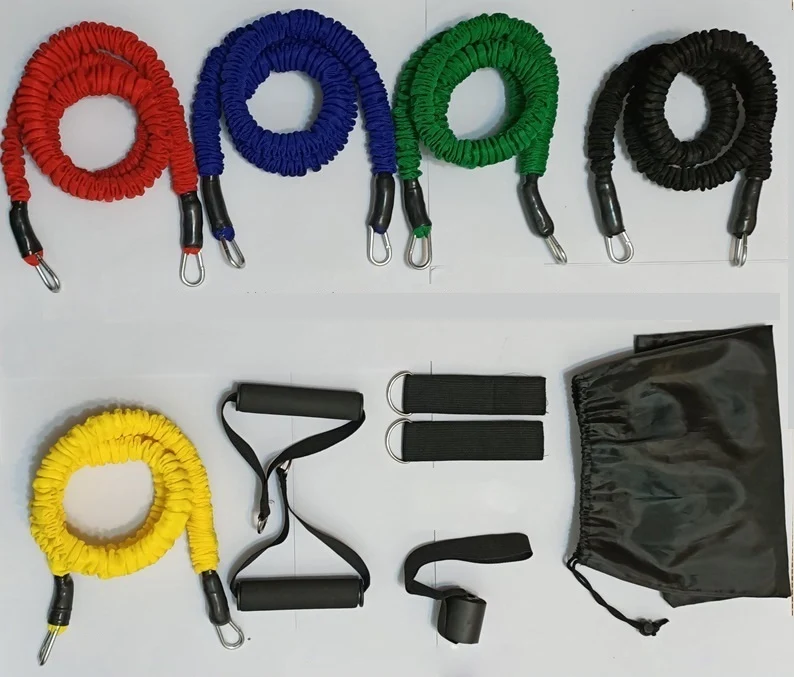 Gym Home Stretch Exercise Tubular Bands Protective Anti-Snap Fitness Add Bands Nylon Sleeves Resistance Bands