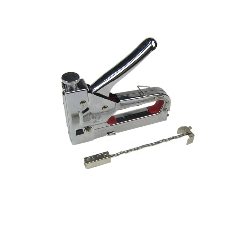 All Metal Chromed Stapler Gun Manual 3 in 1 Heavy Duty Staple Gun Tacker For 4mm-14mm Staple With Shock Absorbers