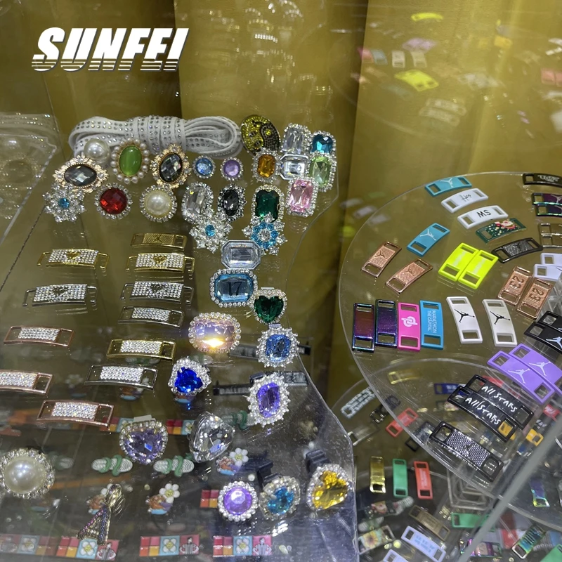 iRun Engraved Logo Shoelace Metal Tag Custom Sneaker Shoelace Dubraes Lace Locks Shoelace Charms