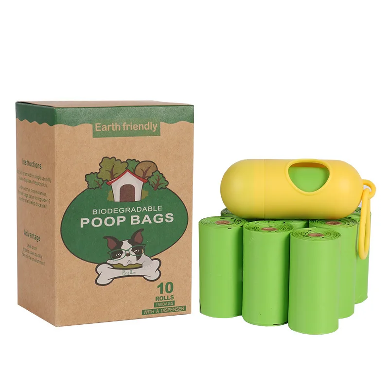  Compostable Домашние животные мешки для отходов экологически чистые собачьи пота Кукурузный Крахмал биоразлагаемые