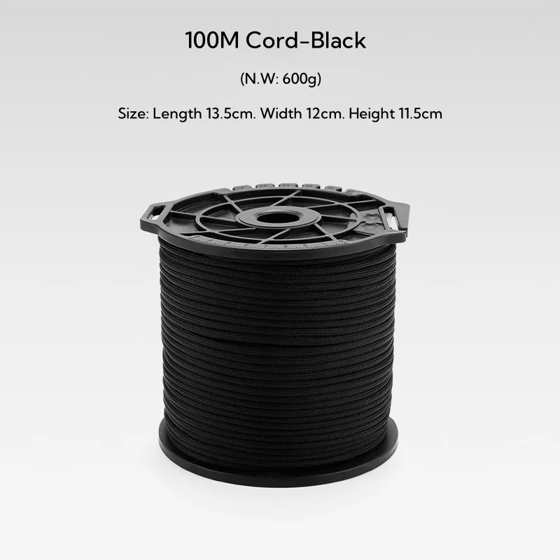 100m*4mm Outdoor Multifunctional Spool 9 Core Umbrella Rope Bundle Rope Clothesline Tent Wind Rope Multicolour