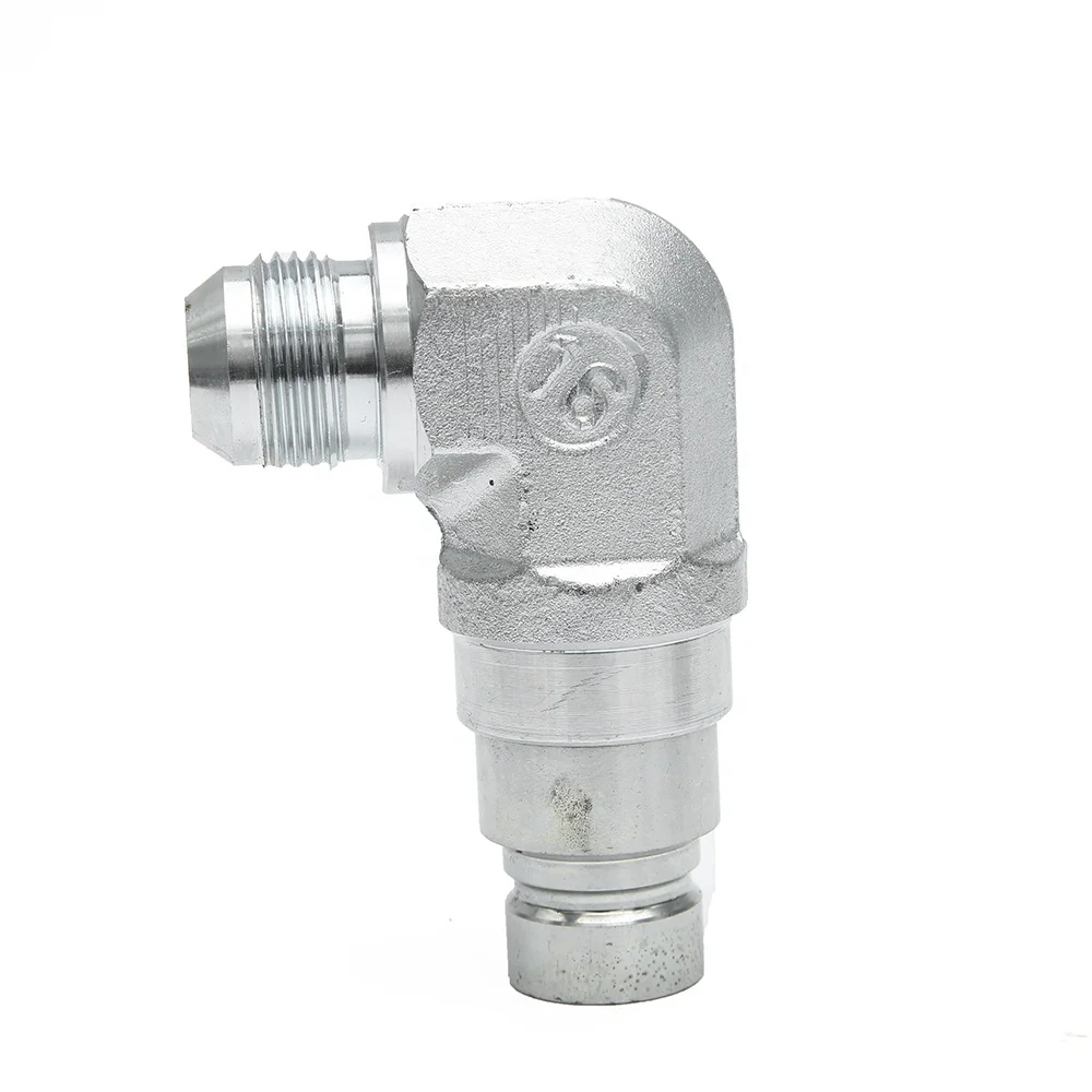 
Customized ISO16028 with 90 degree elbow flat face JIC male threaded hydraulic quick release coupling 1/2 inch 