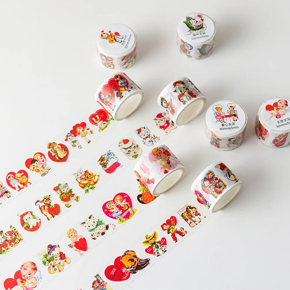 7 design 1pcs Decorative Adhesive tapes Sweet Cake lovely animals Scrapbooking DIY Paper Scrapbooking Stickers