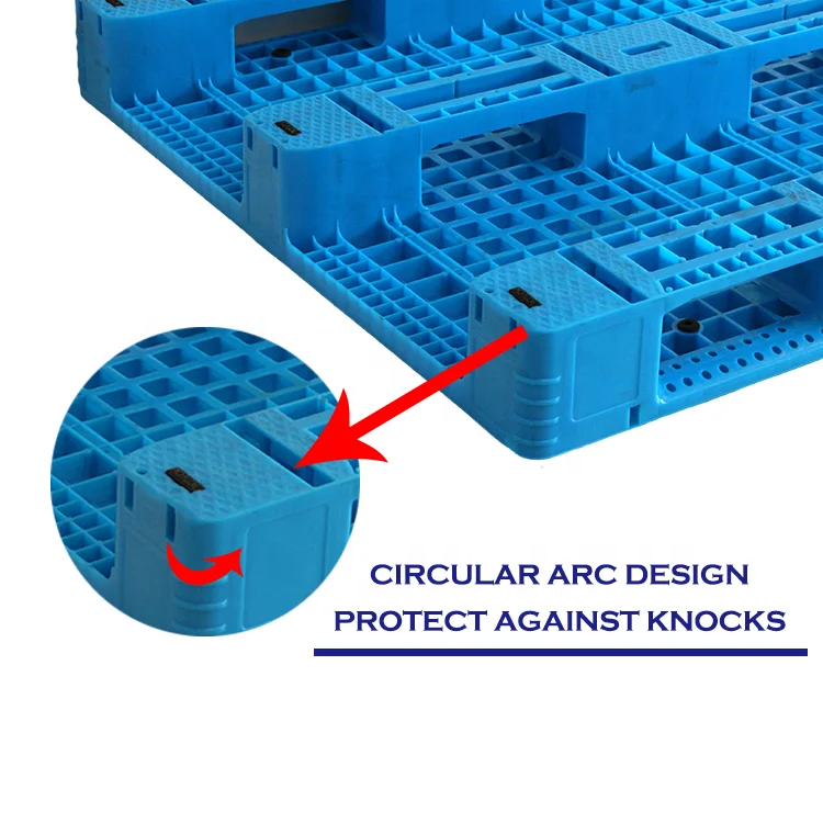 new design logistics packaging hdpe trays 1200*1100 mm lager racking three runners nestable plastic shipping pallet