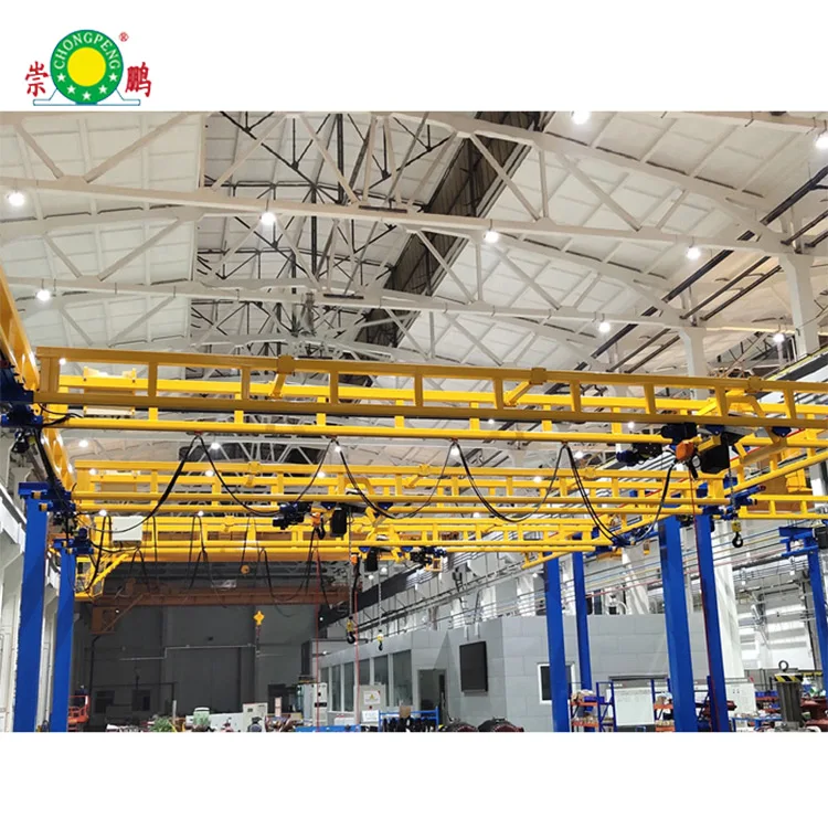 Supply Workstation Rigid Light Freestanding Bridge Crane Monorail Workshop Crane