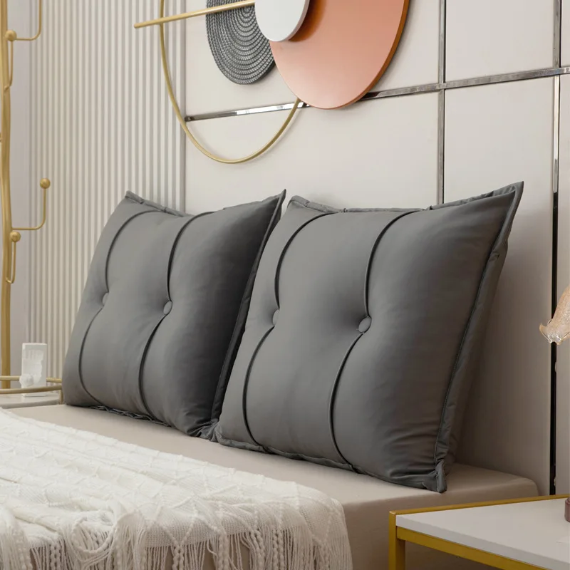 Modern Bedroom Living Room Couch Bed Faux Leather Throw Pillow Home Decorative Solid Color Square Sofa Throw Cushion Pillows