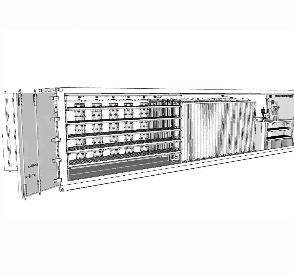 Vegetable container grow smart farms Vertical Hydroponic Mixing equipment Vegetable Farming Container