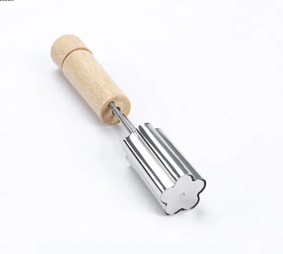 
Stainless Steel Cookie Mold With Wooden Handle DIY Creative Modeling Printing Mould 