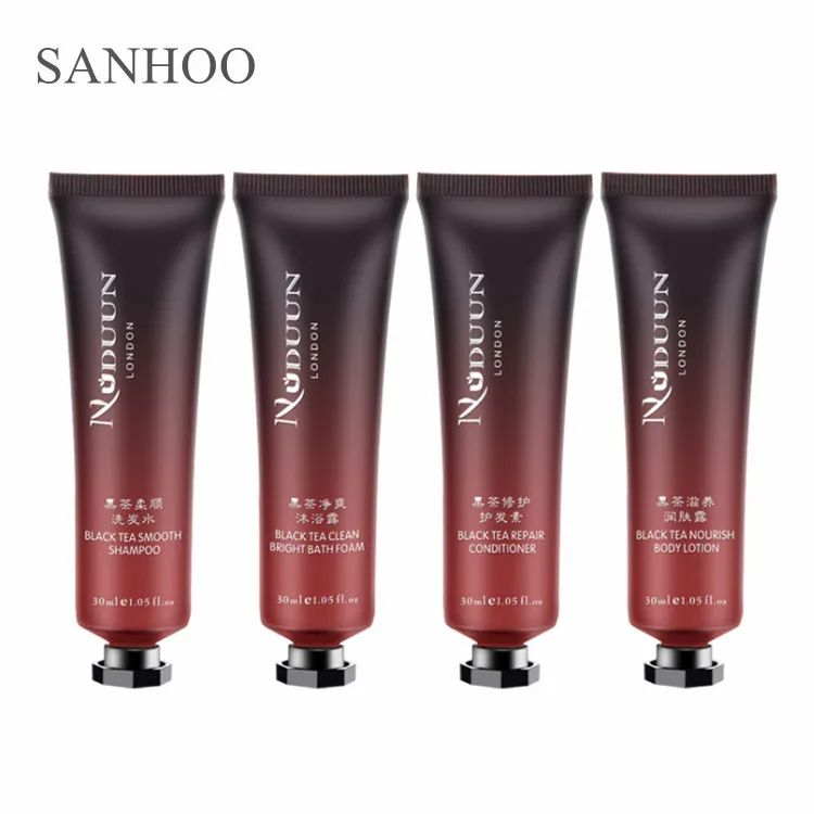Роскошные товары для комфорта в отеле 5 звезд SANHOO Одноразовые эко мини мыло и шампунь ванной