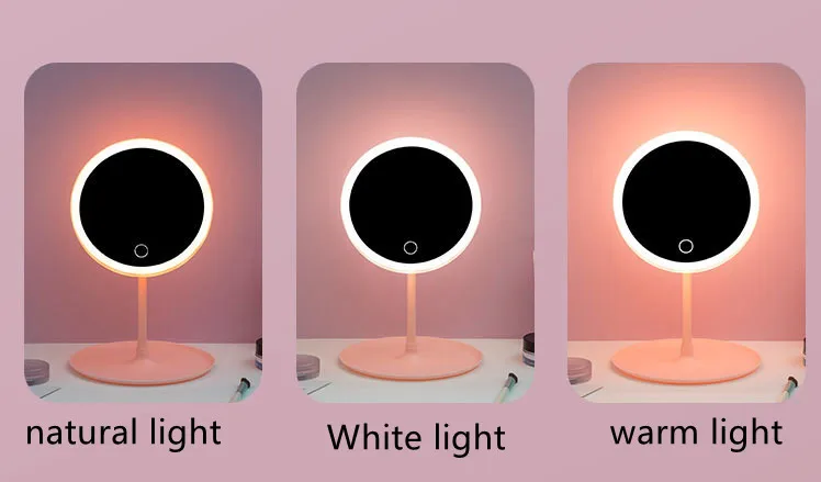 Wholesale Cosmetic Mirror Desktop LED Makeup Mirror for Travel Use vanity table with led light makeup mirror with led lig
