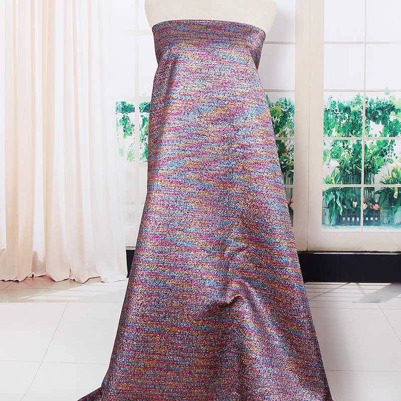 Luxury Metallic Jacquard Fabric for Evening Dress