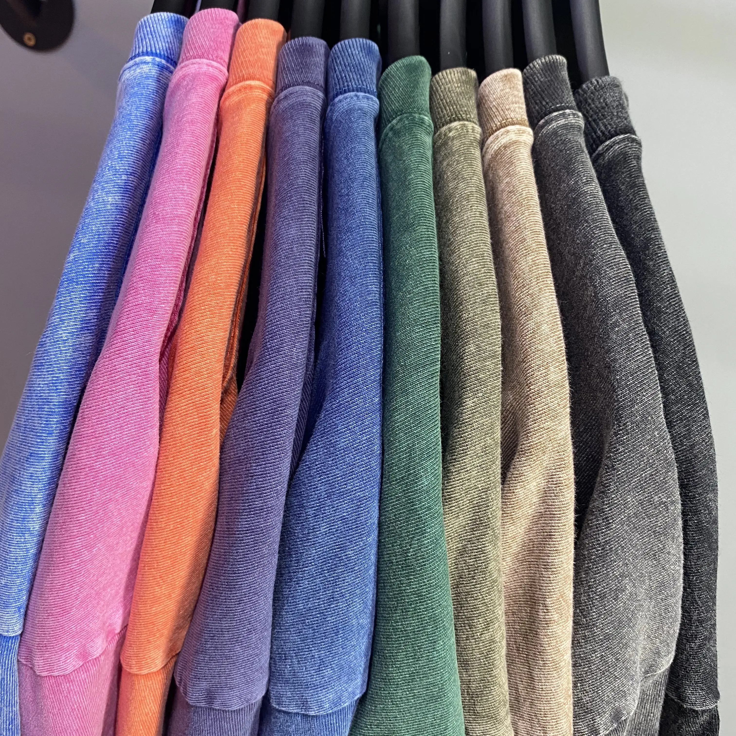 180gsm 230gsm 260gsm 280gsm Custom Logo Vintage T Shirt Washed Black T-shirts Black Oversized Acid Washed T Shirt