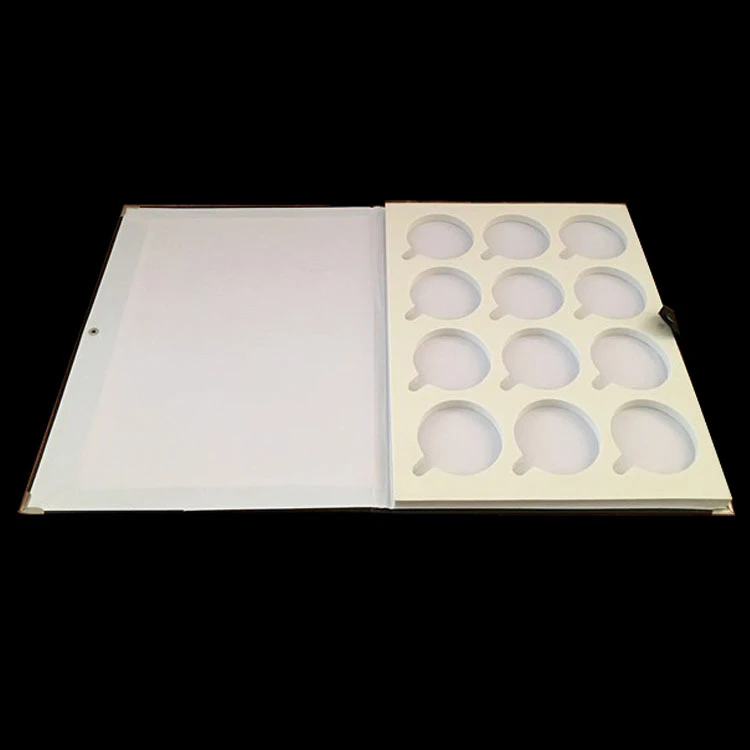 Wholesale PU Leather 12/24 Slot Display Boxes For Glasses Lenses New EVA Lined Sunglasses Lens Storage Box