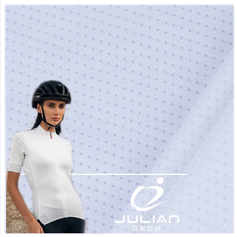 jersey knit polyester spandex mesh jacquard stretch fabric Exquisite Workmanship Warp Cycling jersey Sport Mesh Fabric