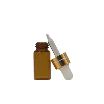 New product empty essential oil dropper amber 4 ml glass vial with dropper for sale