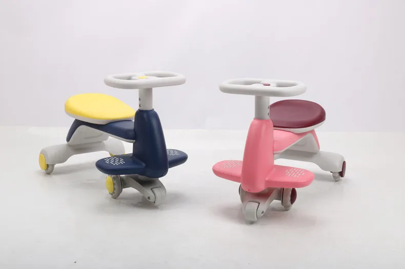 Wholesale China kid swing car child seat ride on toy toddler powerful push cheap plastic slider baby twist car