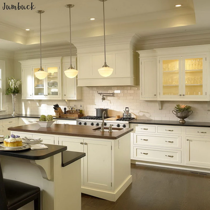 
White beautiful shaker chipboard kitchen cabinet ideas wood veneer door finish 