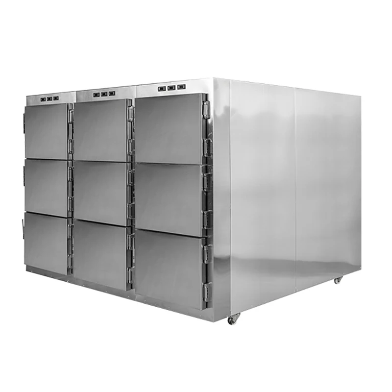 Factory Price Mortuary Freezer for 3/6/9 Corpses Dead Body Morgue Drawers