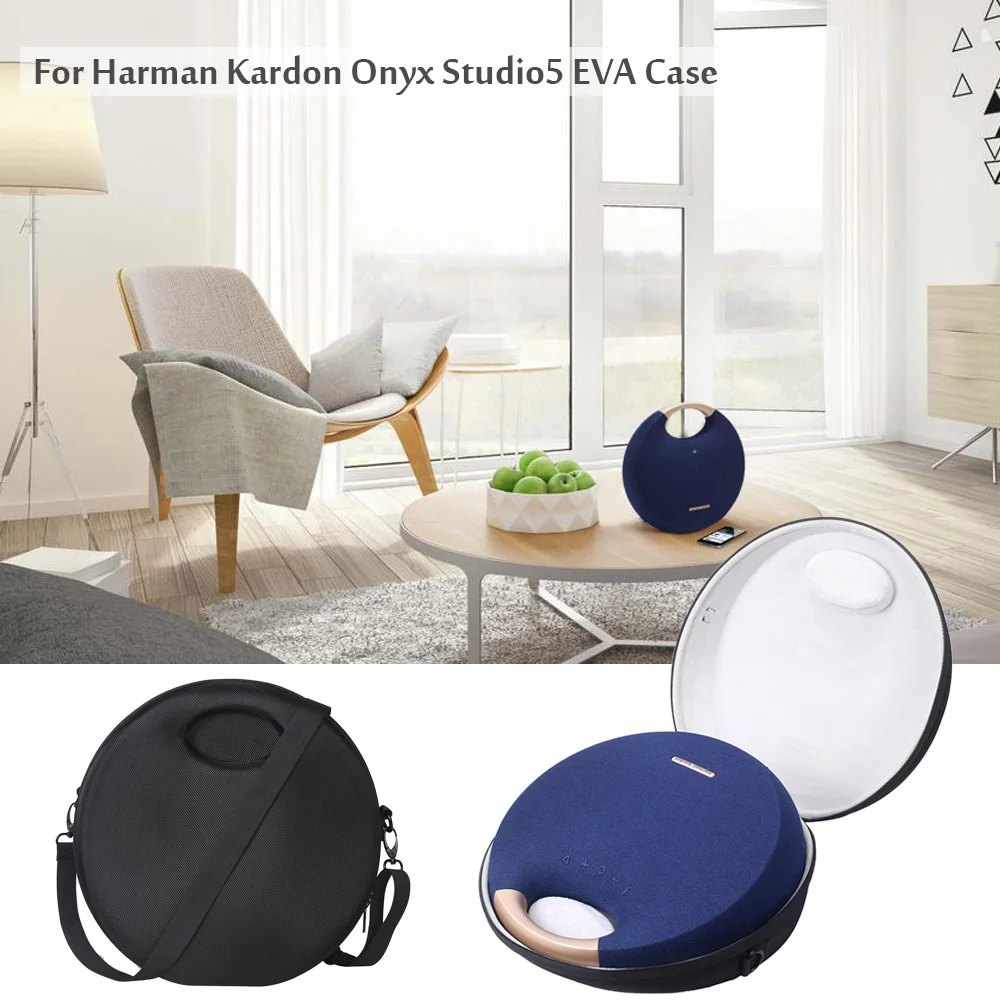 EVA Carrying Case Hard Travel Box Protective Storage EVA Round Speaker Case for Harman Kardon Onyx Studio 5 Speaker eva cases