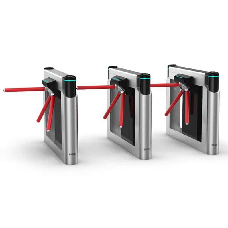 Security Access Control Fingerprint RS485 Communication Interface Stainless Steel Barrier Gate Automatic Tripod Turnstile