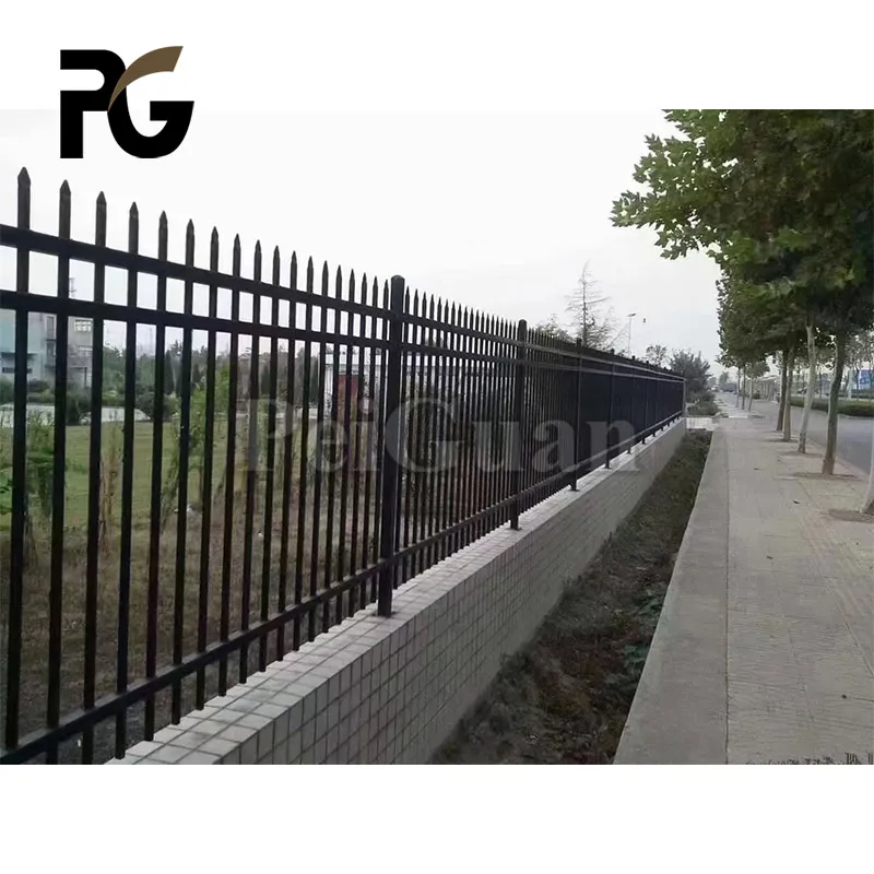 Europe New Design Decoration Garden Galvanized Wrought Iron Fence Spike Metal Fence