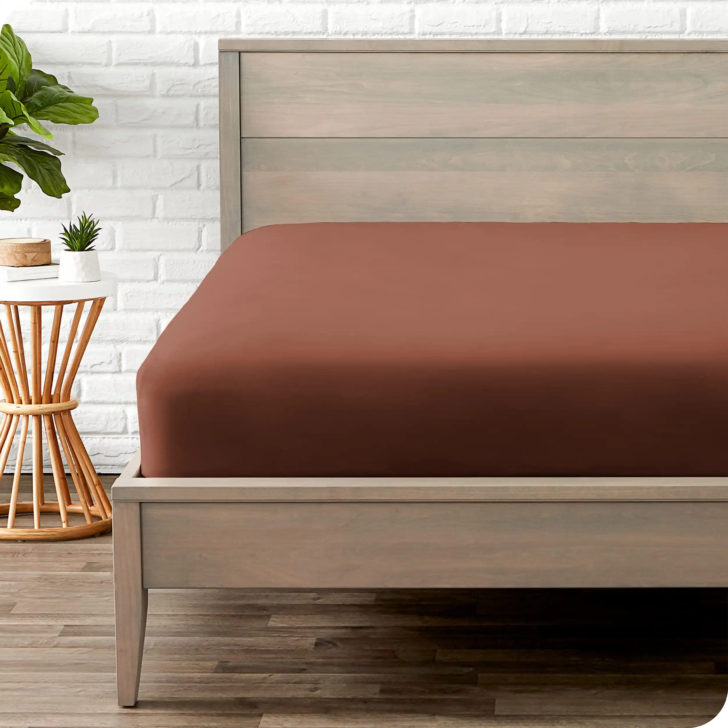 Anyu Ultra Soft Like Cotton and Breathable Bottom Bedding 100% Polyester Fitted Bed Sheet with Extra Deep Pocket