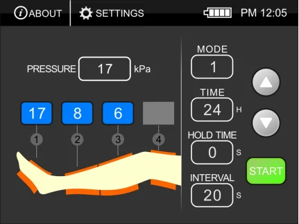 DVT Pump System Inflatable Compression for Legs Recovery
