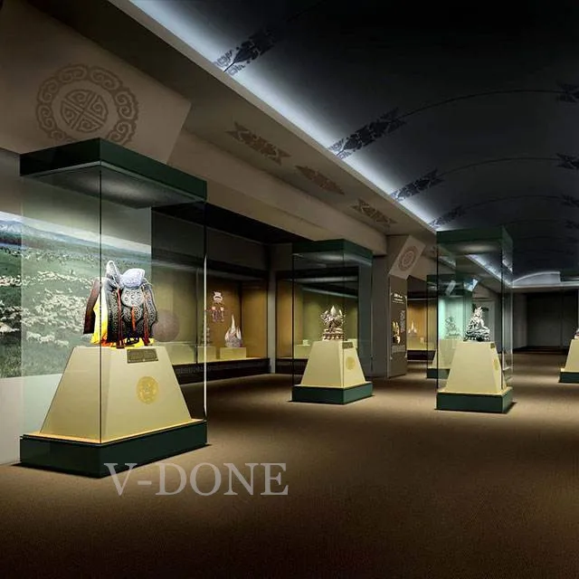 High End Fashion Mini Case Museum Glass Exhibits Display Showcase Science Museum Exhibits Cabinet