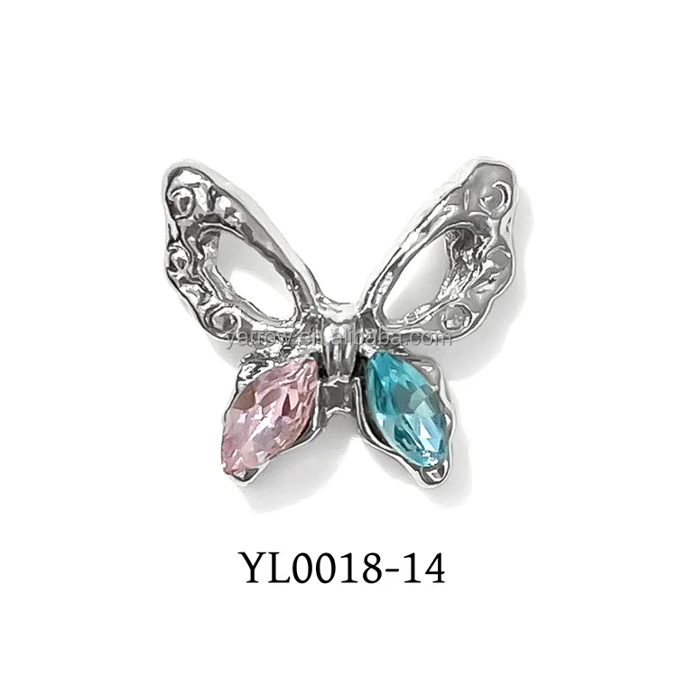 11X10mm Nail Art Decoration for tips DIY Illusion candy Color Manicure Stones Ice Aurora nail charms kawaii