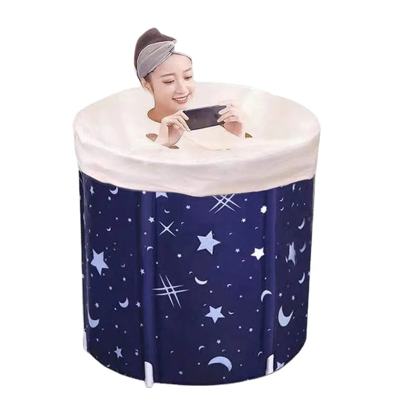 Hot Top Folding Clip Cotton Portable Bathtub Large Size 65*65cm Inflatable Ring Ice Bath Tub