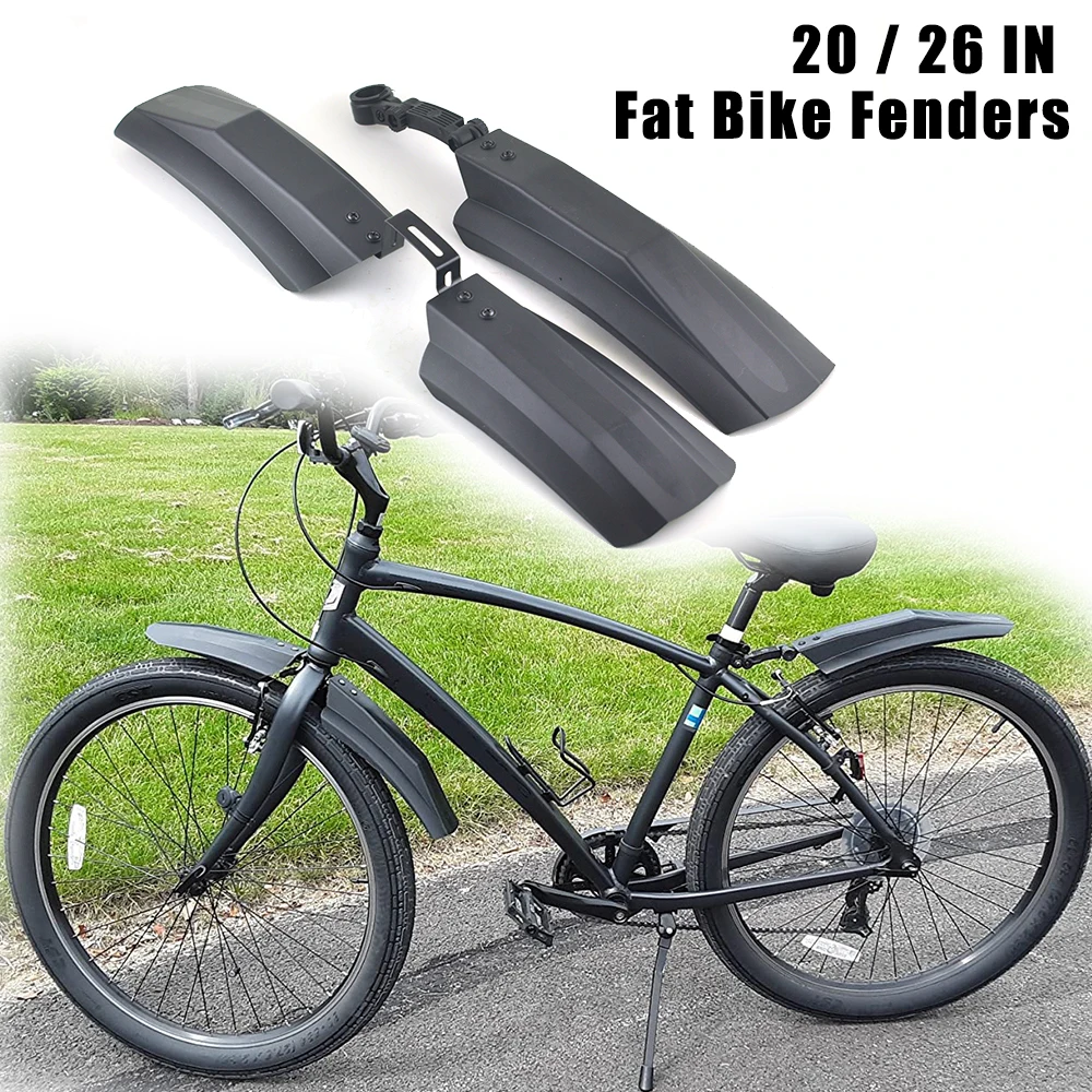 Fat Bike Fenders  20' 26' Front Rear Set Cycling Fat Tire Mudguard for Snow Mountain Electric Folding Dirt Bikes Mud Guards