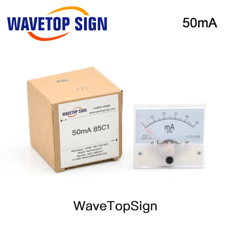  Аналоговый амперметр WaveTopSign HUA 30 мА 50 85 C1 DC