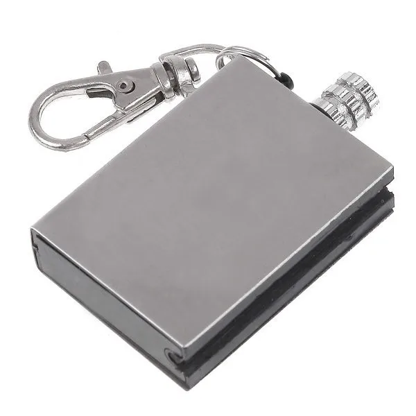 Брелок для ключей K074 Flint Fire Starter, портативный брелок для ключей с перманентным совпадением, с тысячами совпадений, комплект зажигалки