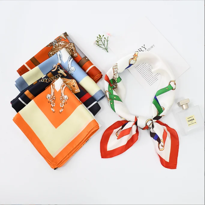 Vintage fashion scarf new style pure silk printing hijab 100% silk scarf for women