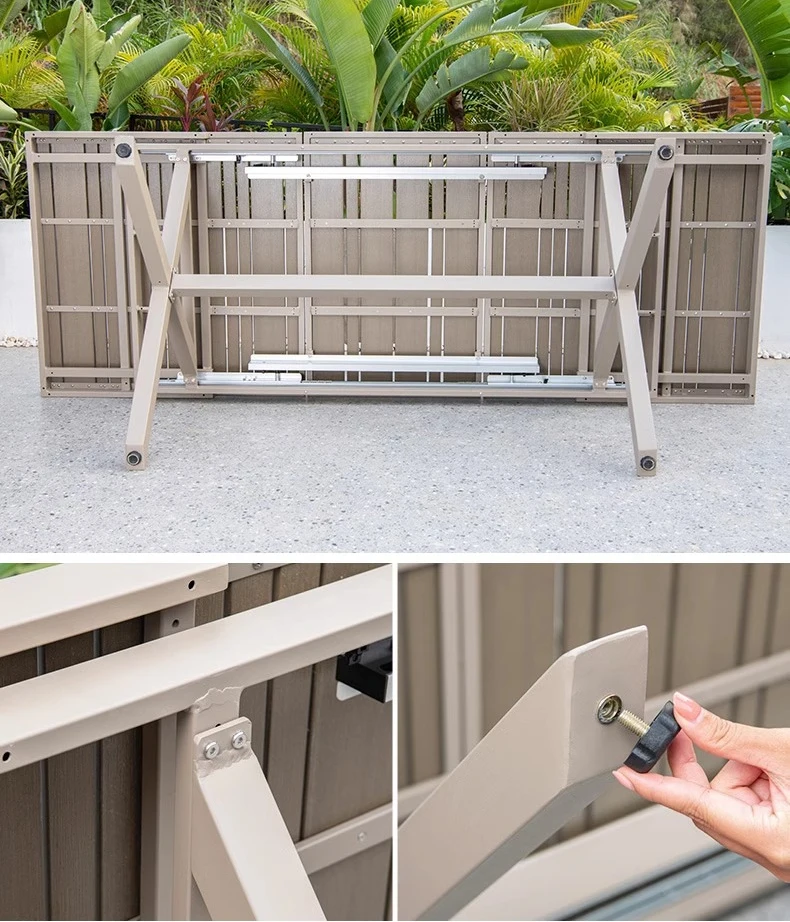 All weather long lasting foldable outdoor table sets garden table with chairs