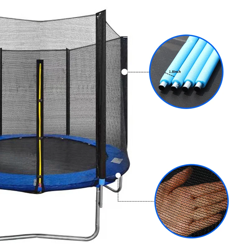 Outdoor Trampoline Big Size 14ft Recreational Trampoline For Adults And Child With Ladder Safety Round Net And Basketball Hoop