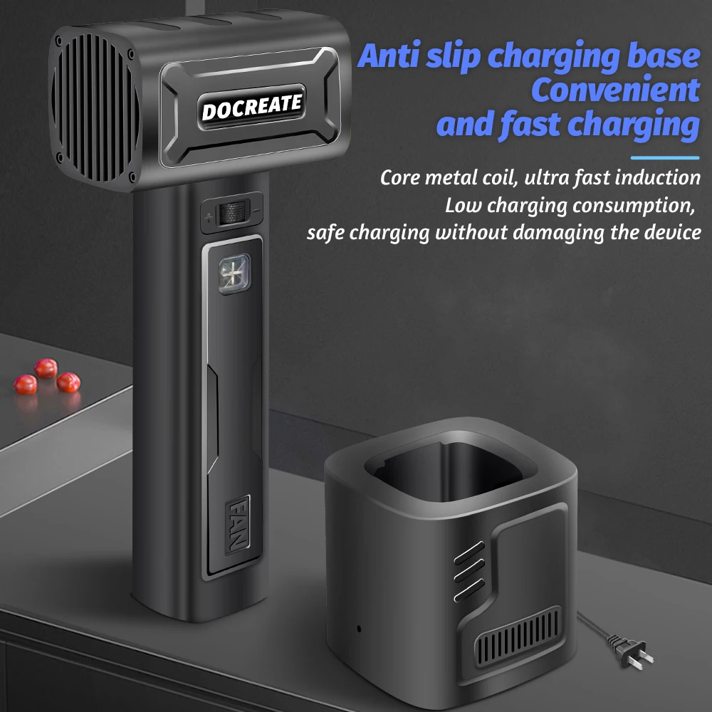 Docreate 1KG Thrust 700W Portable Turbo Violent Fan Powerful Jetdry Fan Jet Air Blower Dust Cleaner Leaf Blower Turbo Fan