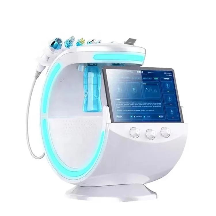 7 в 1 Смарт Ice Blue кислорода лицевая RF Аква кожи hydrodermabrasion машина